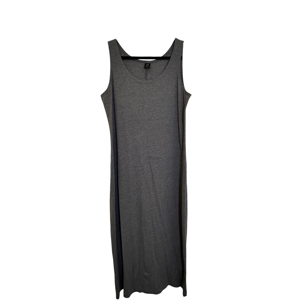 Peruvian Connection Maxi Tank‎ Dress Size XL Gray Cotton Blend Sleeveless Travel